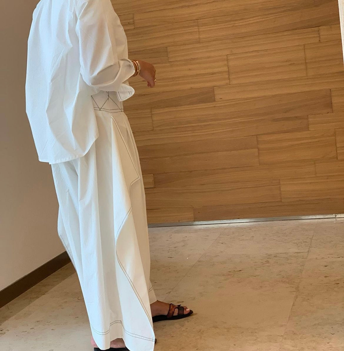 Off-white set ( shirt and pants)